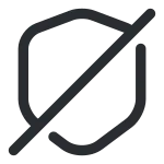 Shield Slash SVG Icon